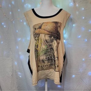 davida tank top w/ sheer back